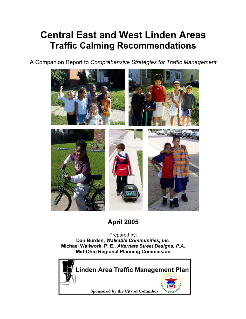 Central East and West Linden Areas Traffic Calming Recommendations
