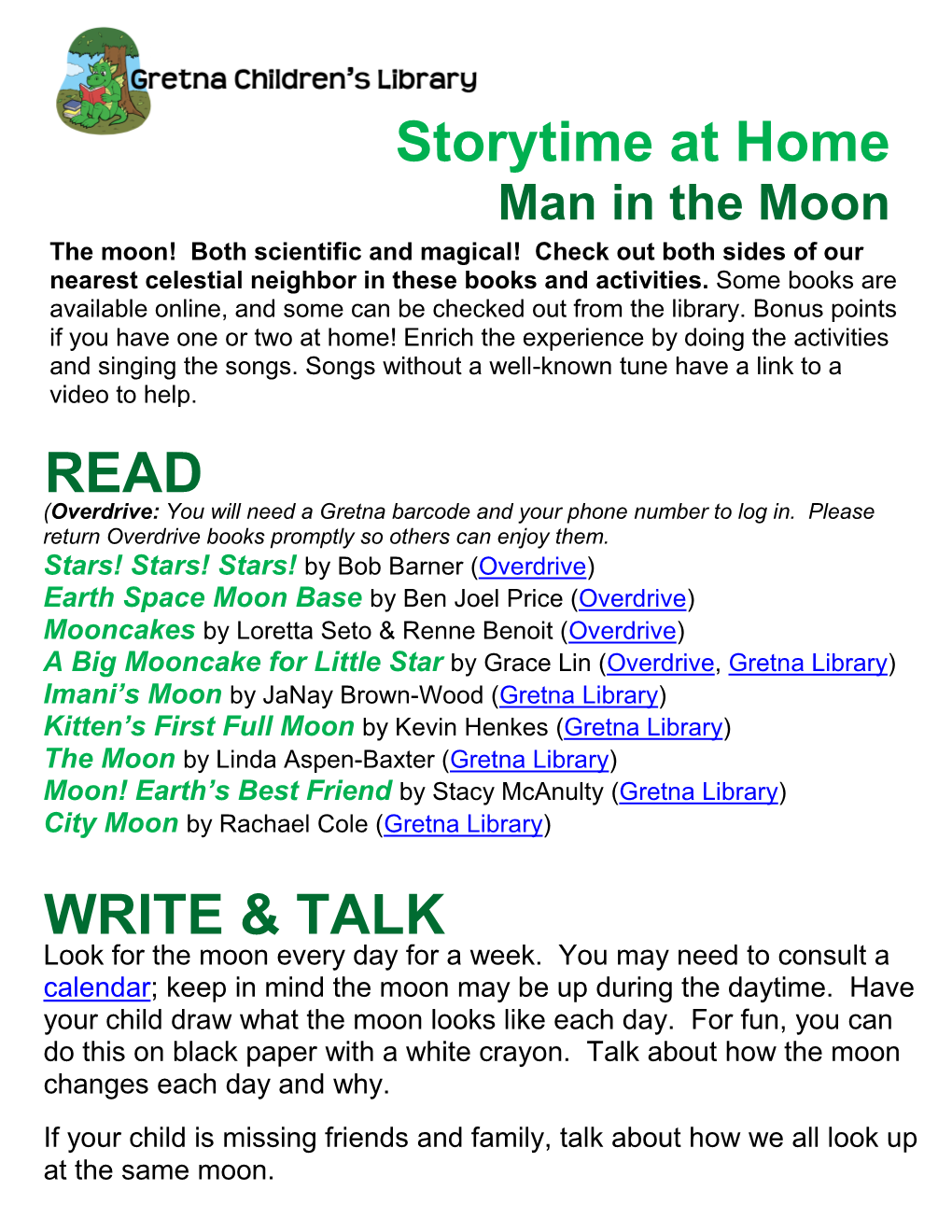 Man in the Moon the Moon! Both Scientific and Magical! Check out Both Sides of Our Nearest Celestial Neighbor in These Books and Activities