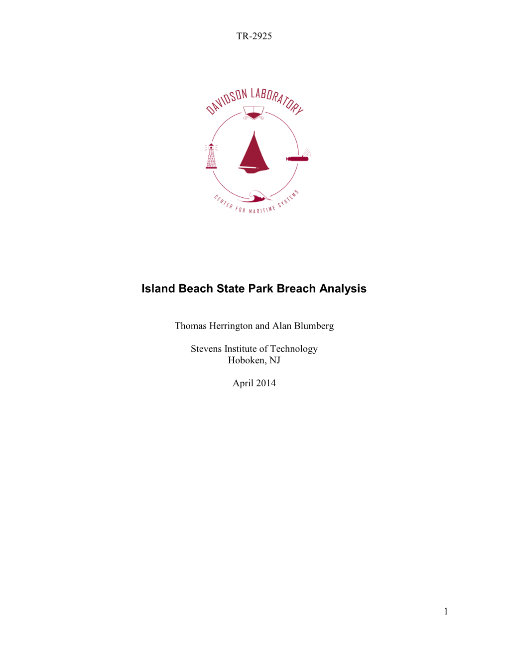 Island Beach State Park Breach Analysis