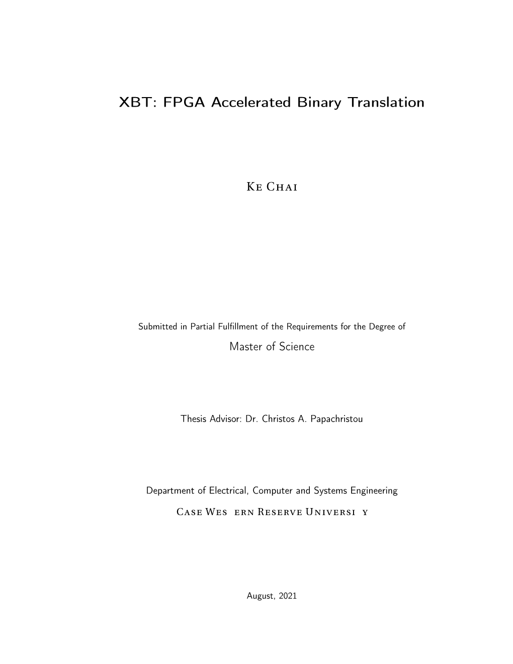 XBT: FPGA Accelerated Binary Translation