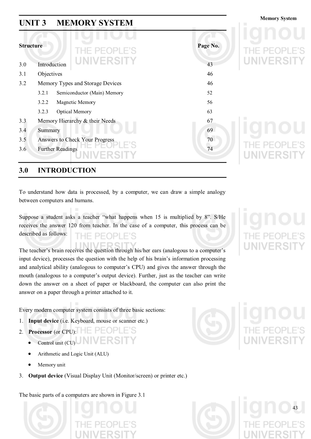 Unit – 3 Memory System