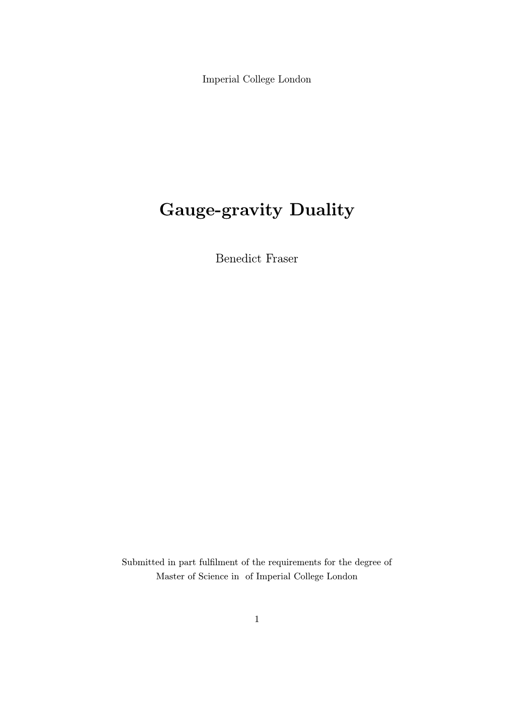 Gauge-Gravity Duality