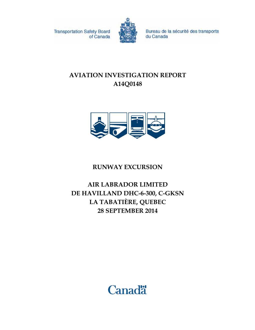 Aviation Investigation Report A14q0148
