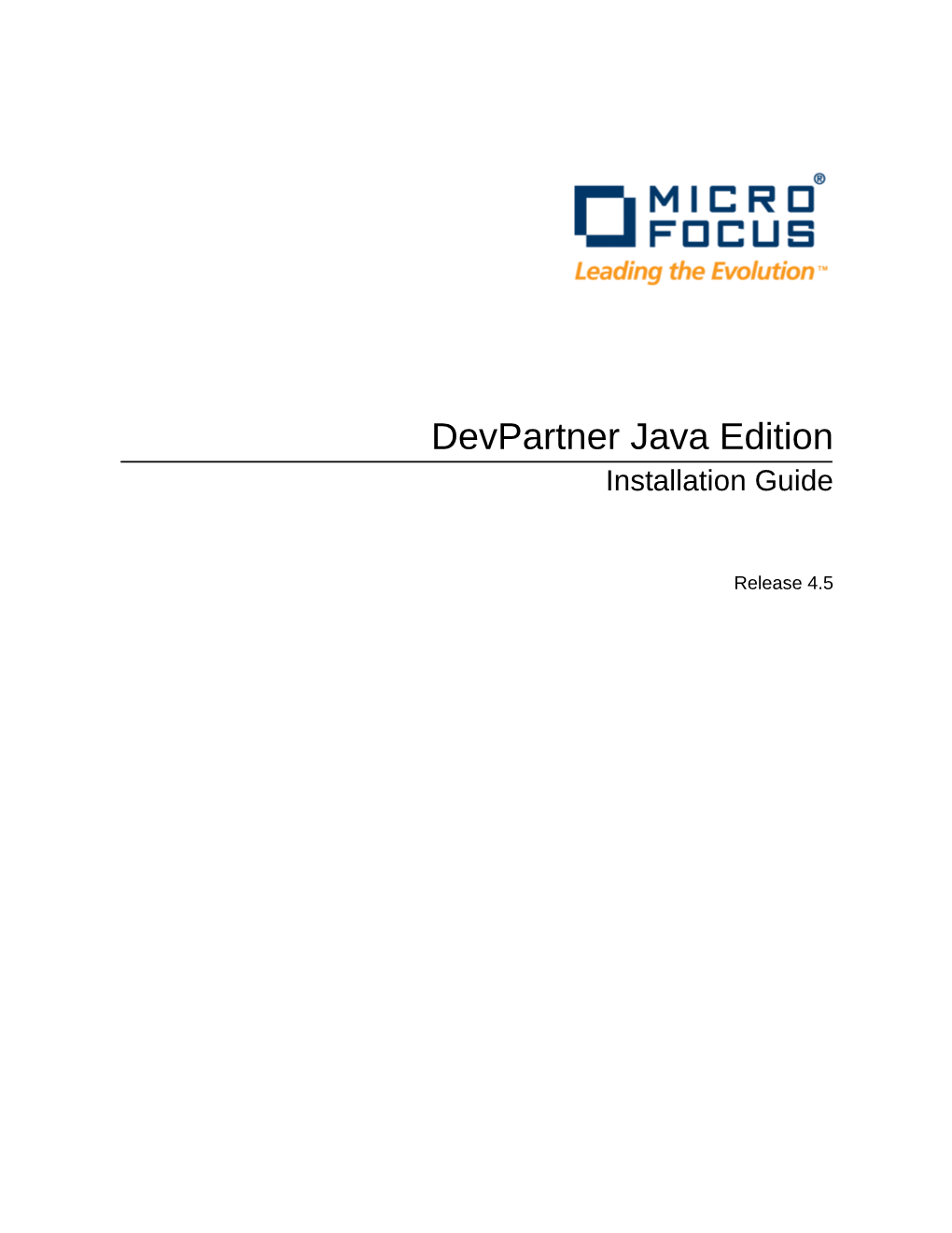 Devpartner Java Edition Installation Guide