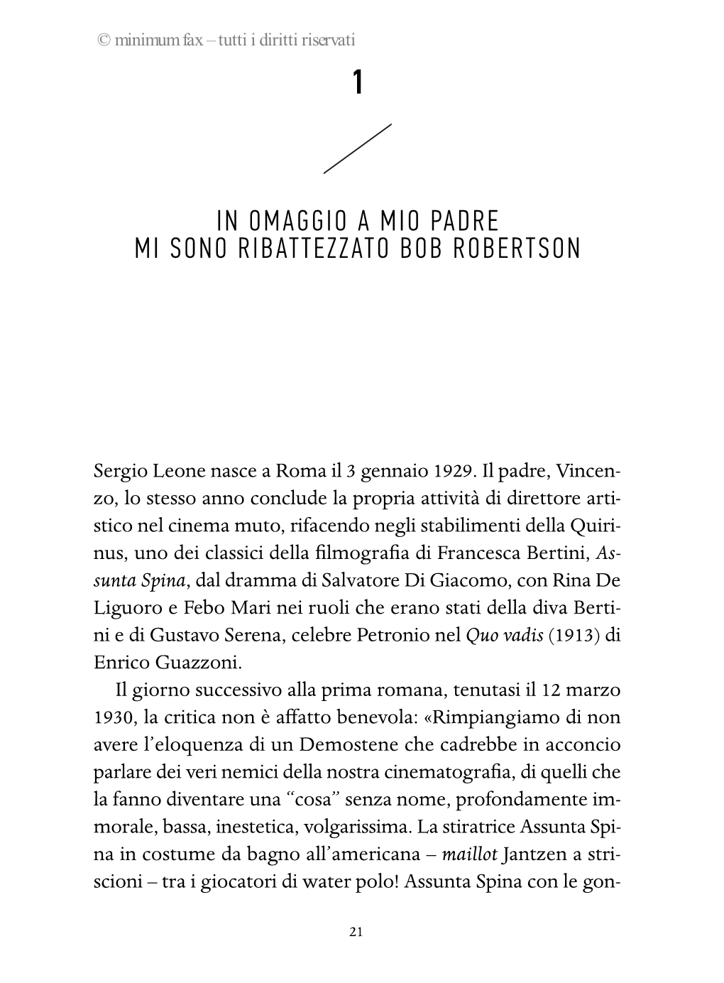 In Omaggio a Mio Padre Mi Sono Ribattezzato Bob Robertson