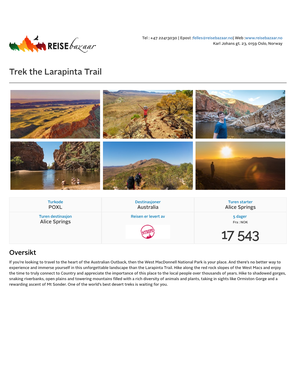 Trek the Larapinta Trail