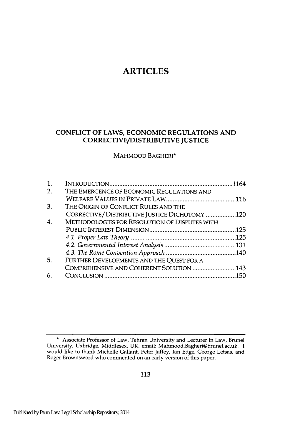 Conflict of Laws, Economic Regulations and Corrective