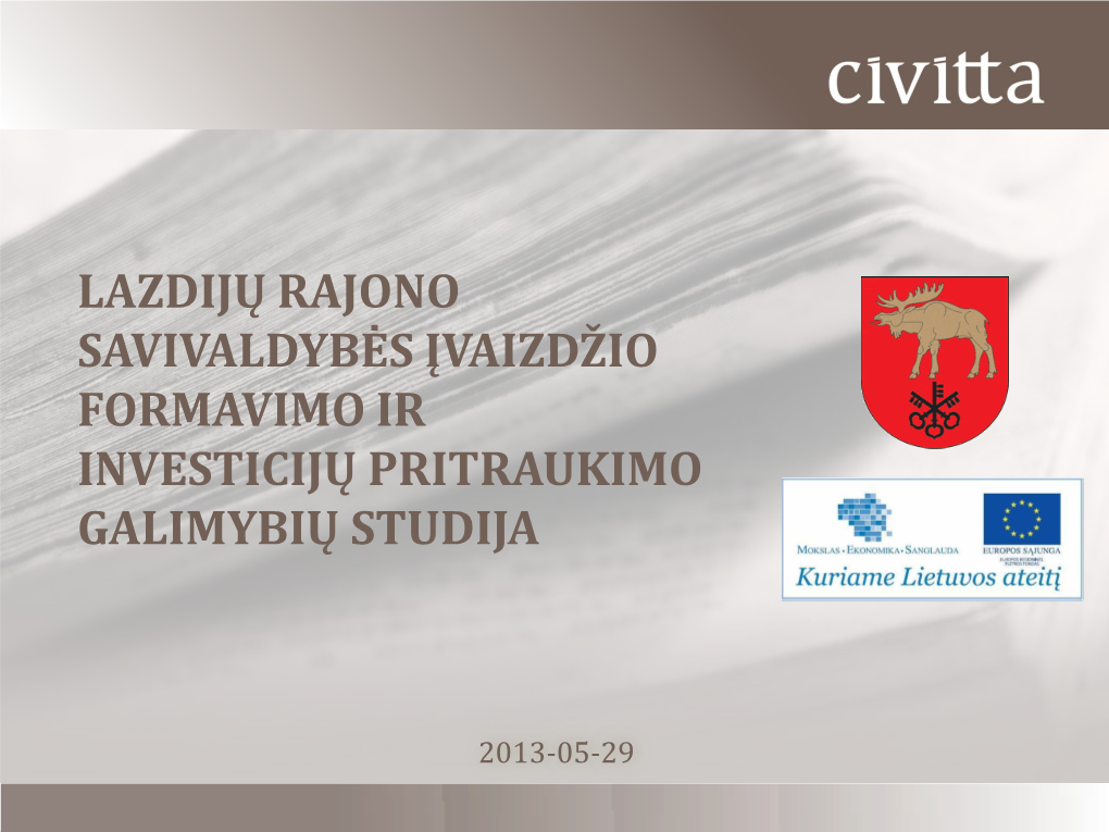 Lazdijų Rajono Savivaldybės Įvaizdžio Formavimo Ir Investicijų Pritraukimo Galimybių Studija