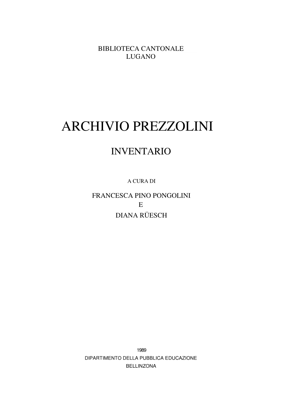 Archivio Prezzolini