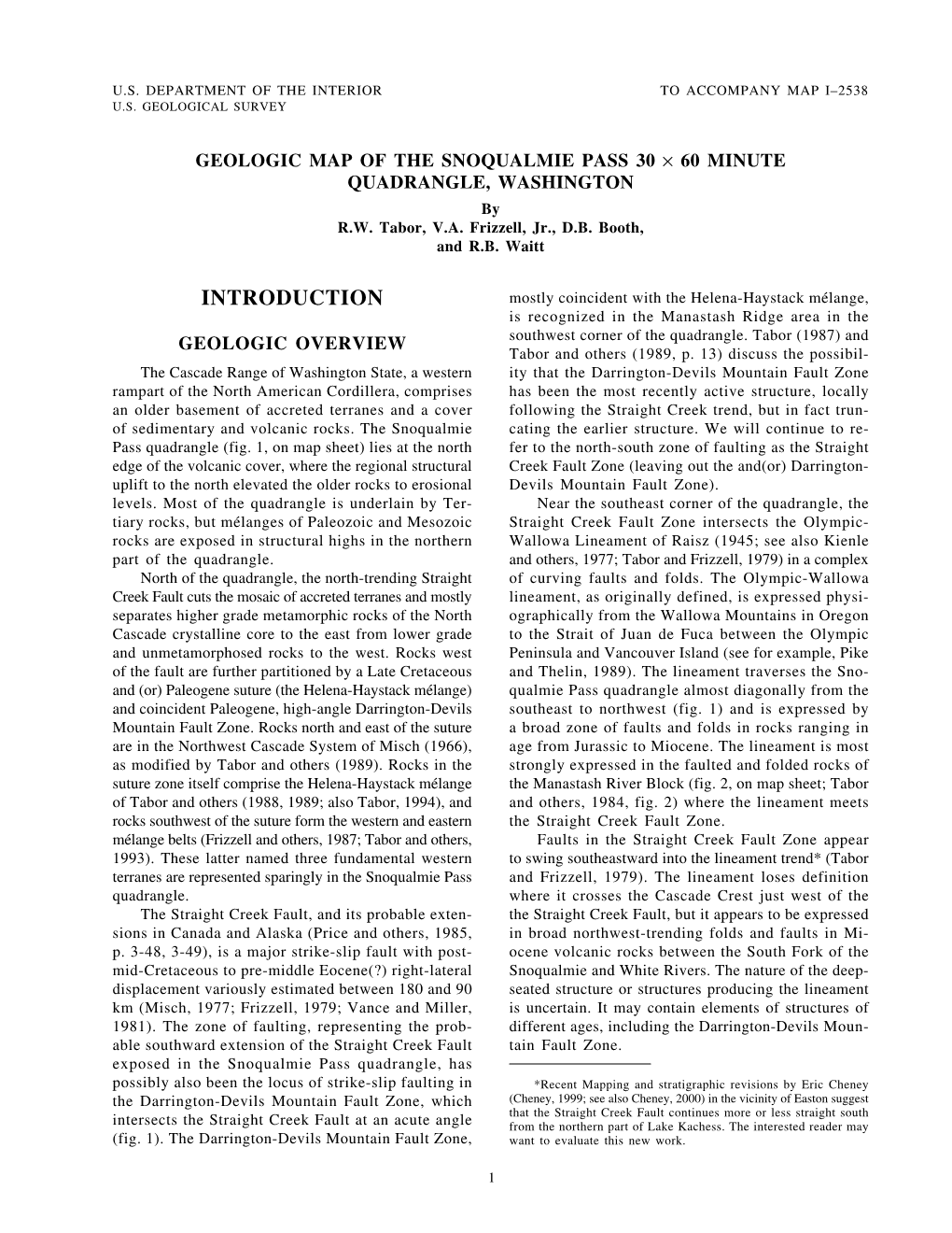 USGS Geologic Investigations Series Map I–2538 , Pamphlet