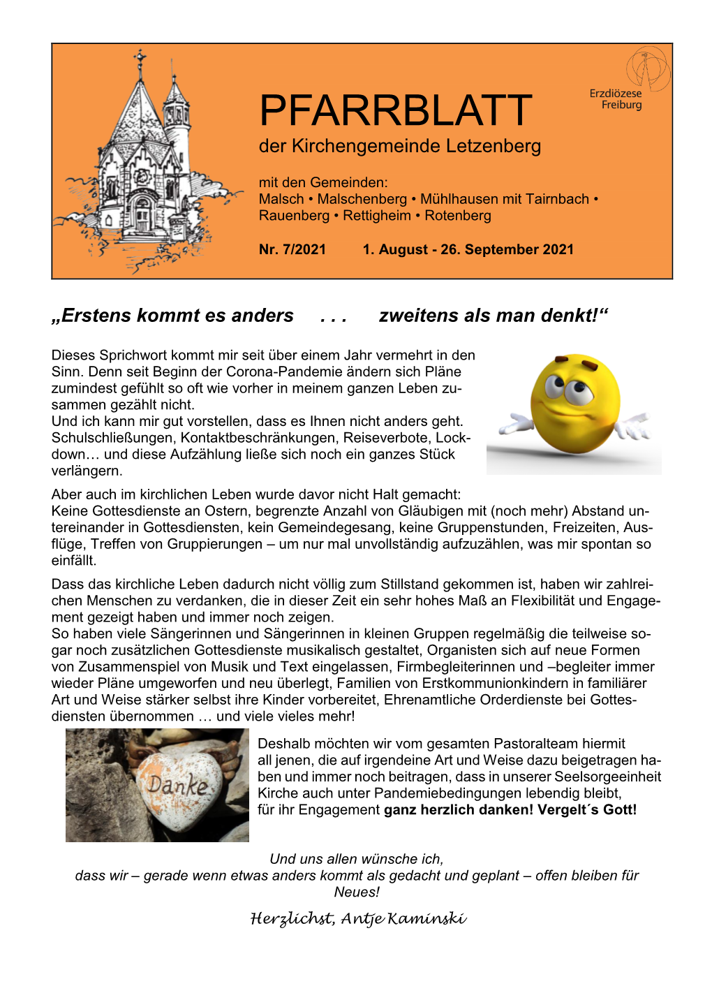 Gottesdienste / Pfarrblatt 7