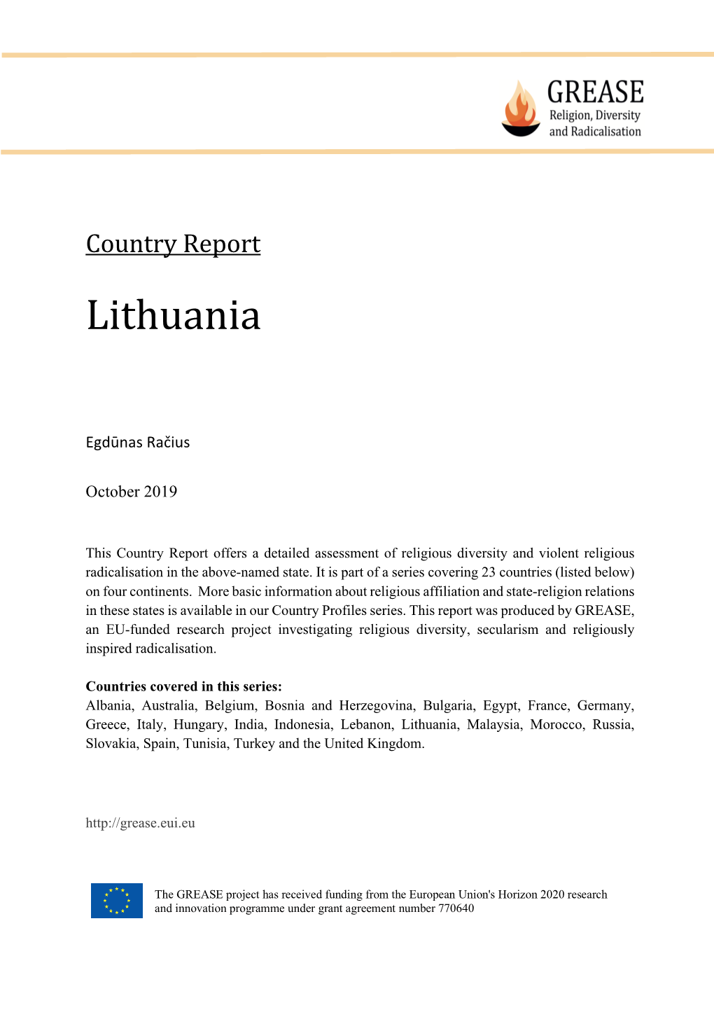 Lithuania Report