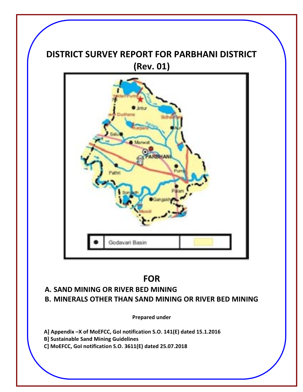 DISTRICT SURVEY REPORT for PARBHANI DISTRICT (Rev. 01)