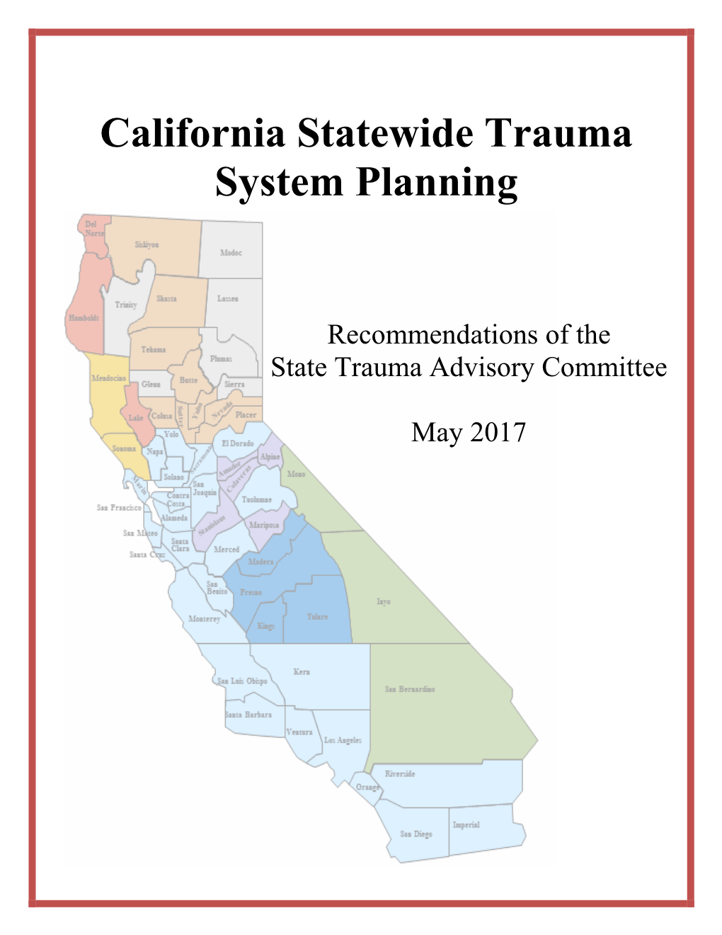 California Statewide Trauma System Planning