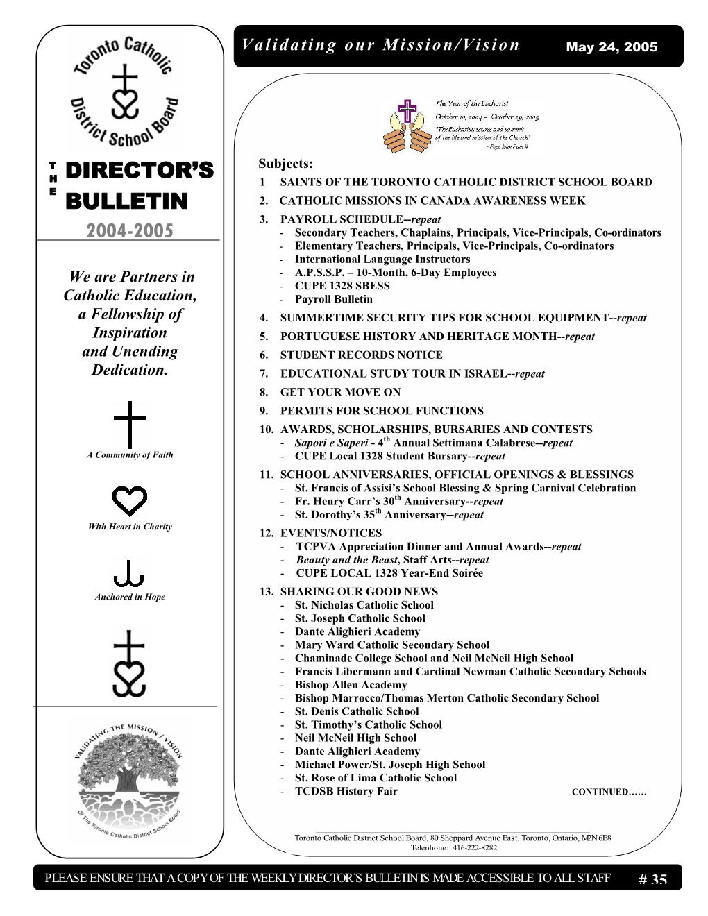 Director's Bulletin