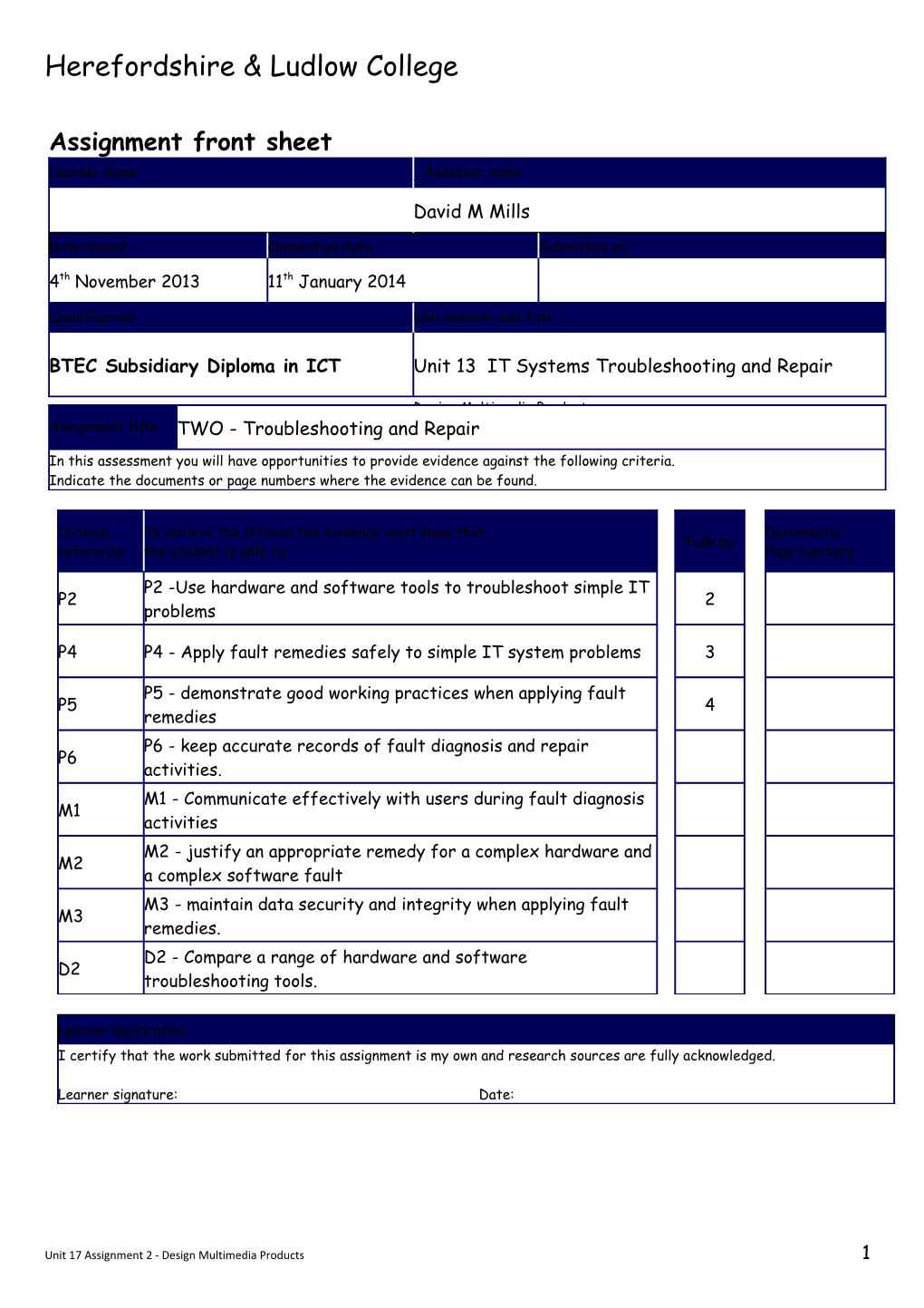 Unit 17 Assignment 2 - Design Multimedia Products 4