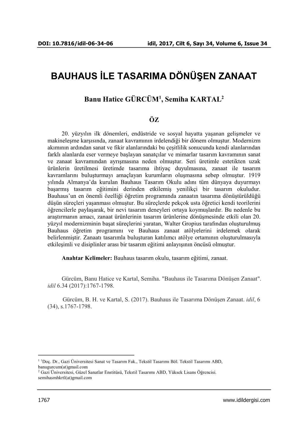 Bauhaus Ile Tasarima Dönüşen Zanaat