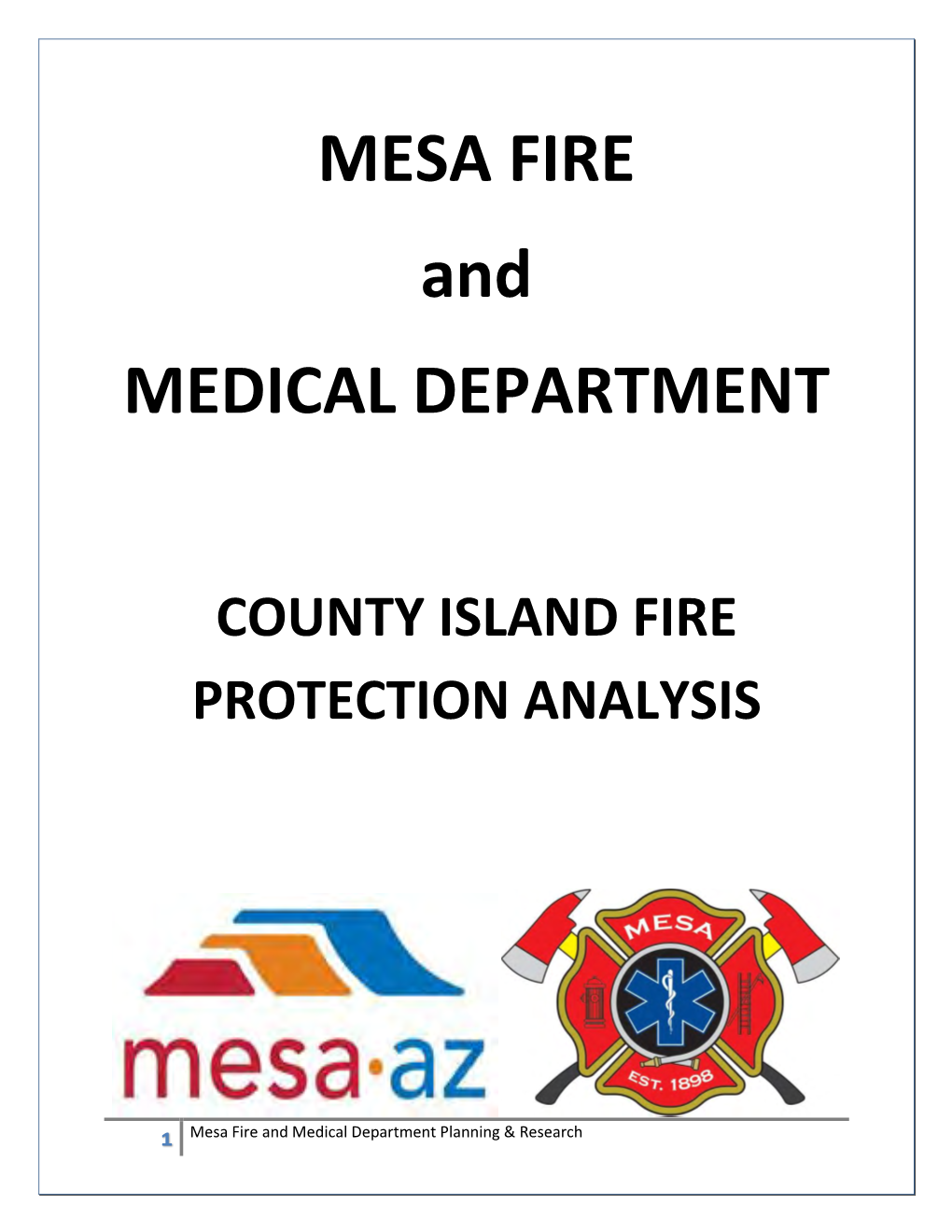 MESA FIRE and MEDICAL DEPARTMENT