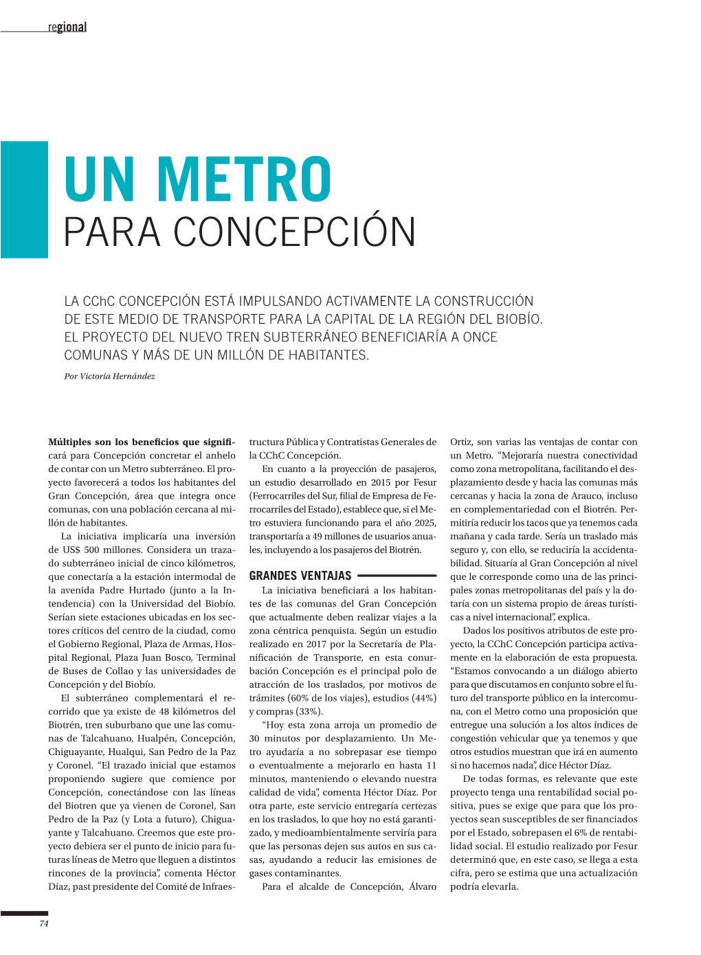 Un Metro Para Concepción