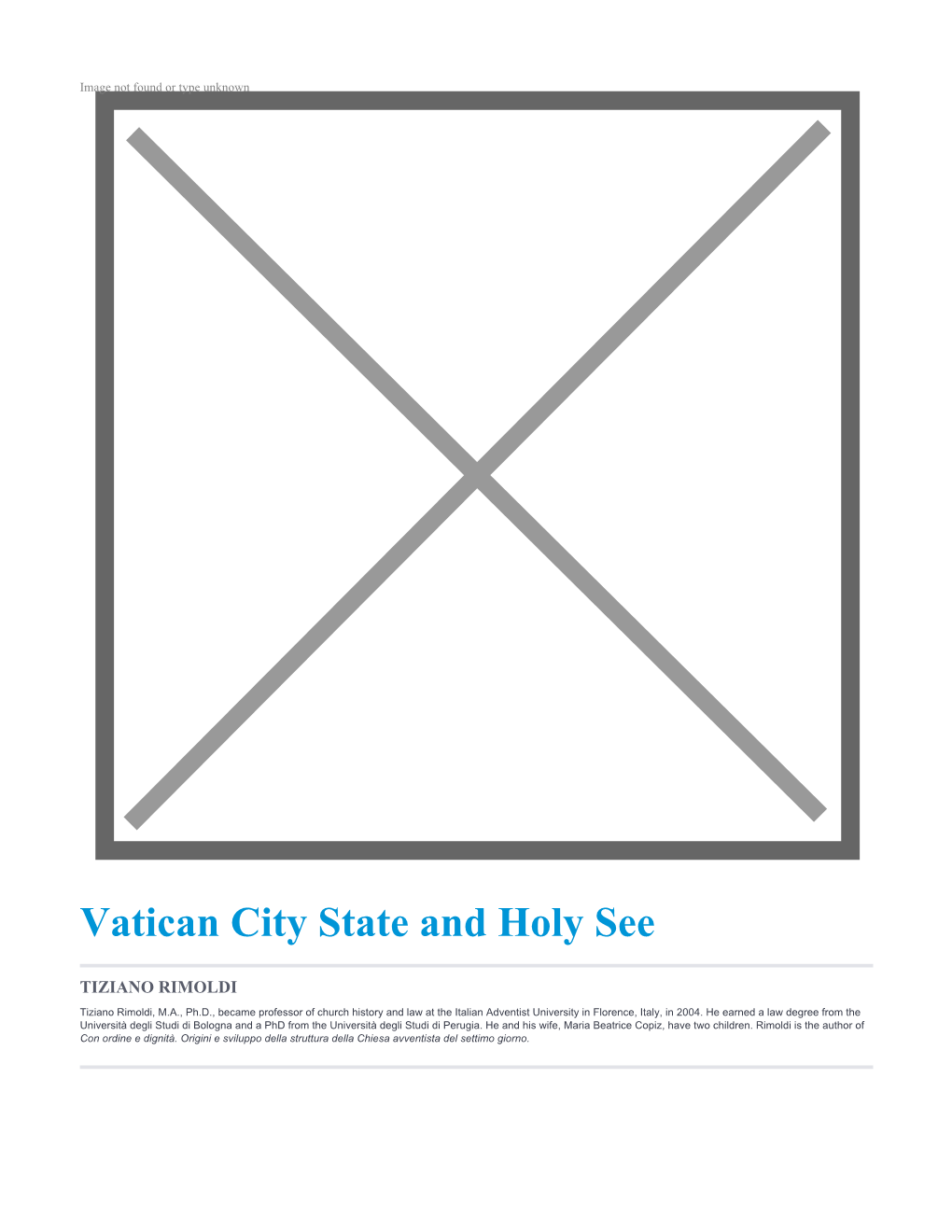 Vatican City State and Holy See