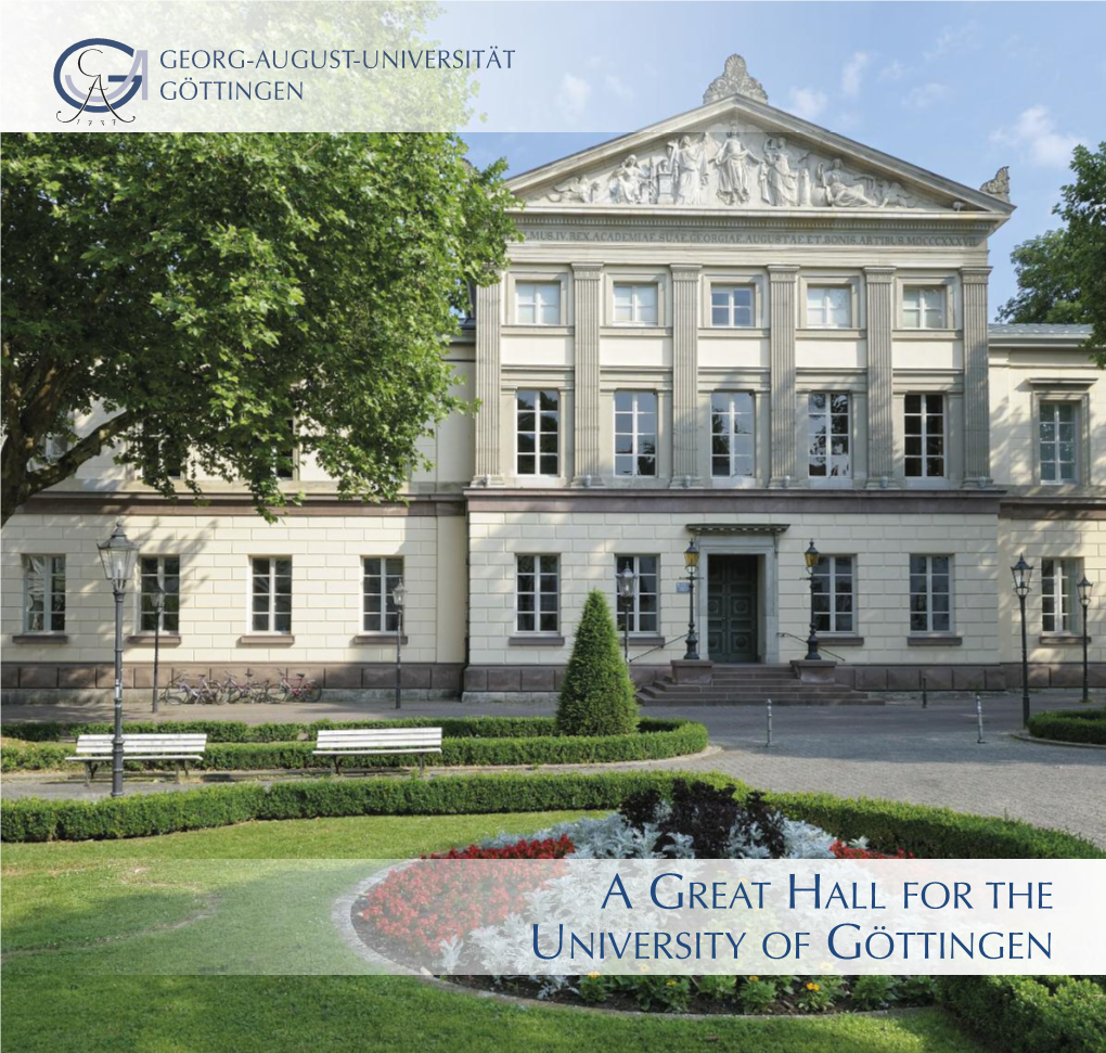 A Great Hall for the University of Göttingen