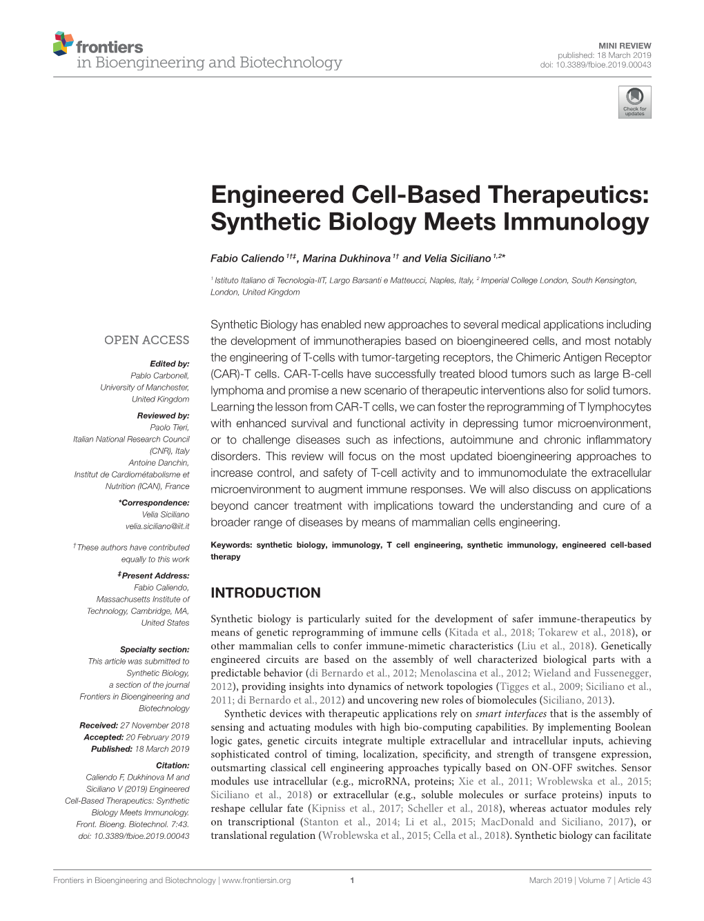 Synthetic Biology Meets Immunology