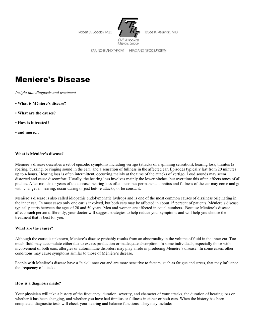 Meniere's Disease