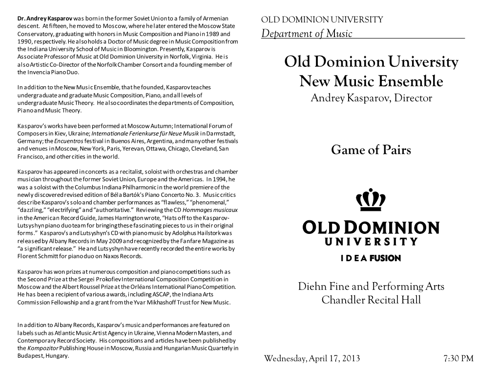 Old Dominion University New Music Ensemble