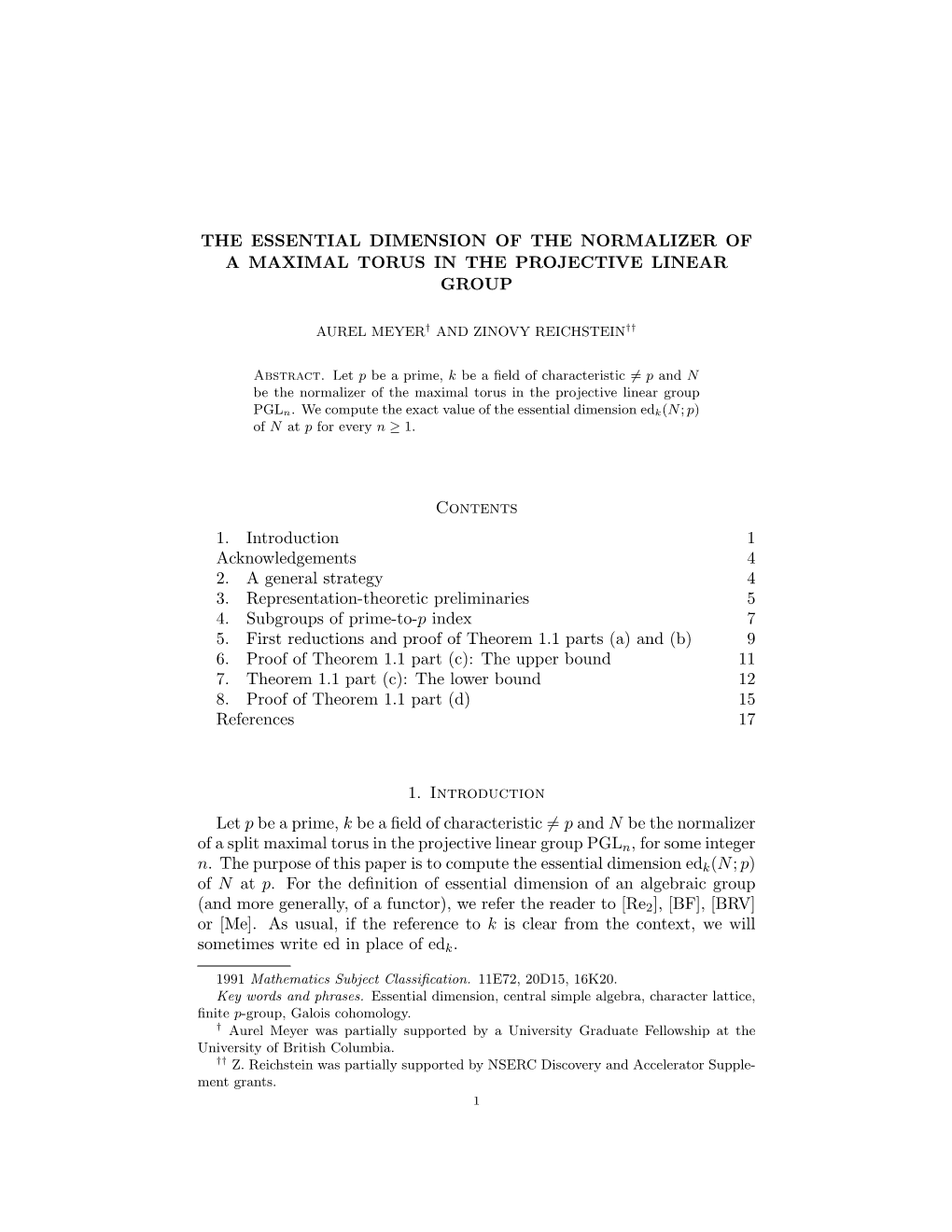 The Essential Dimension of the Normalizer of a Maximal Torus in the Projective Linear Group