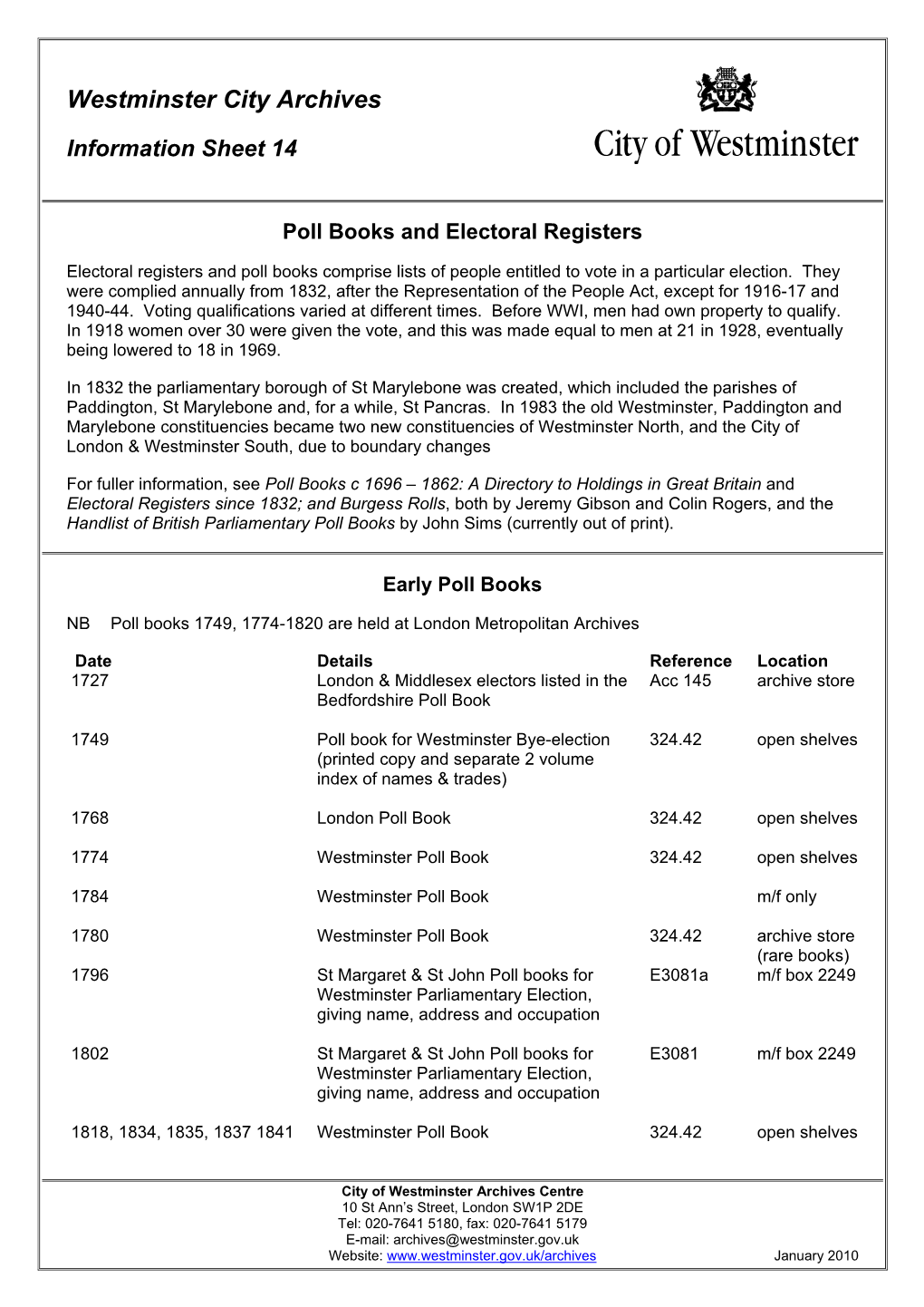 Poll Books and Electoral Registers.Pdf