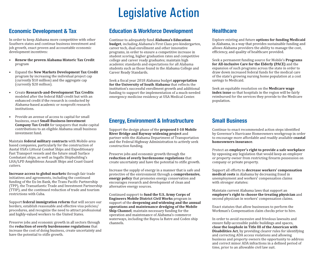 Legislative Action