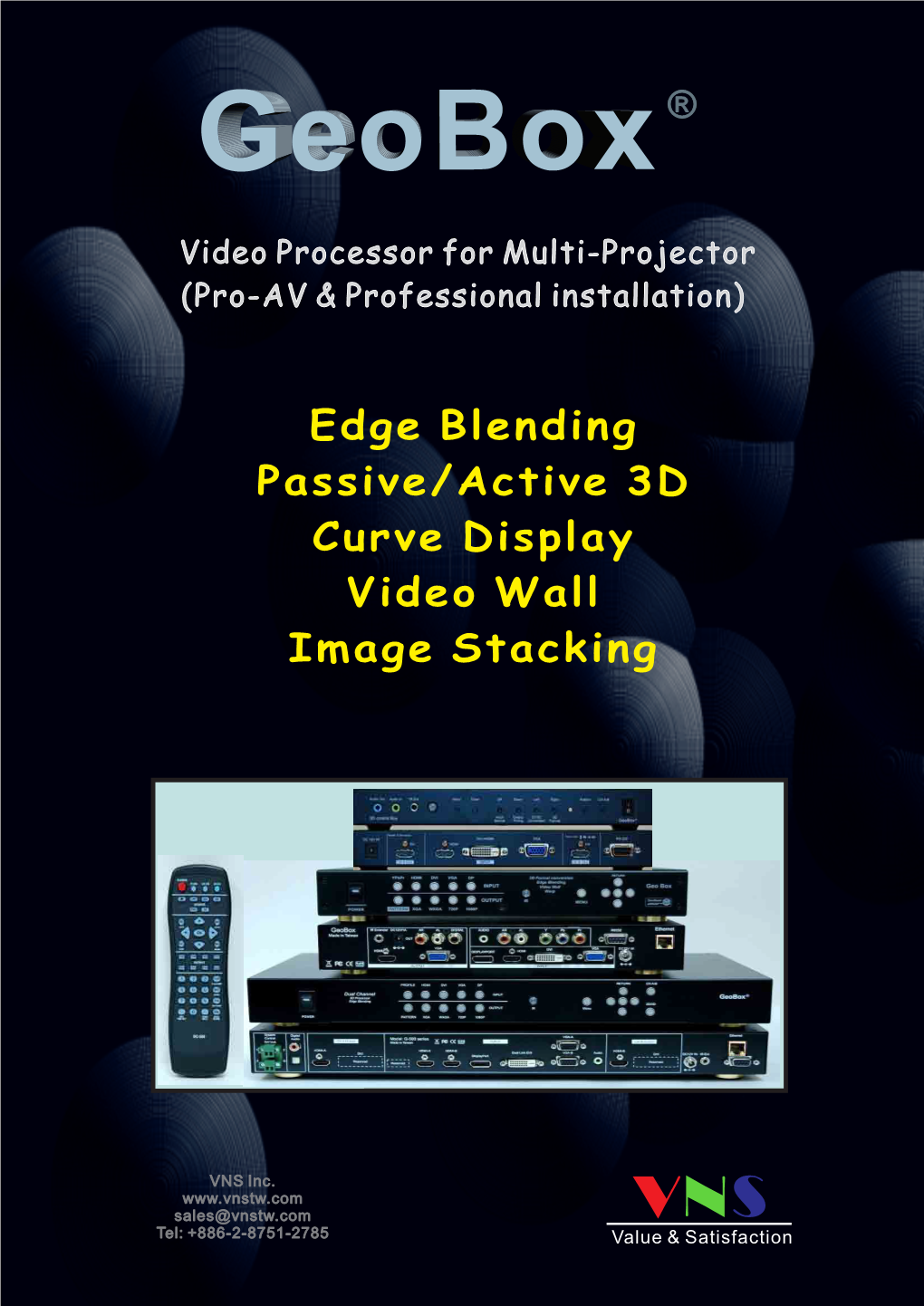 Edge Blending Passive/Active 3D Curve Display Video Wall Image Stacking