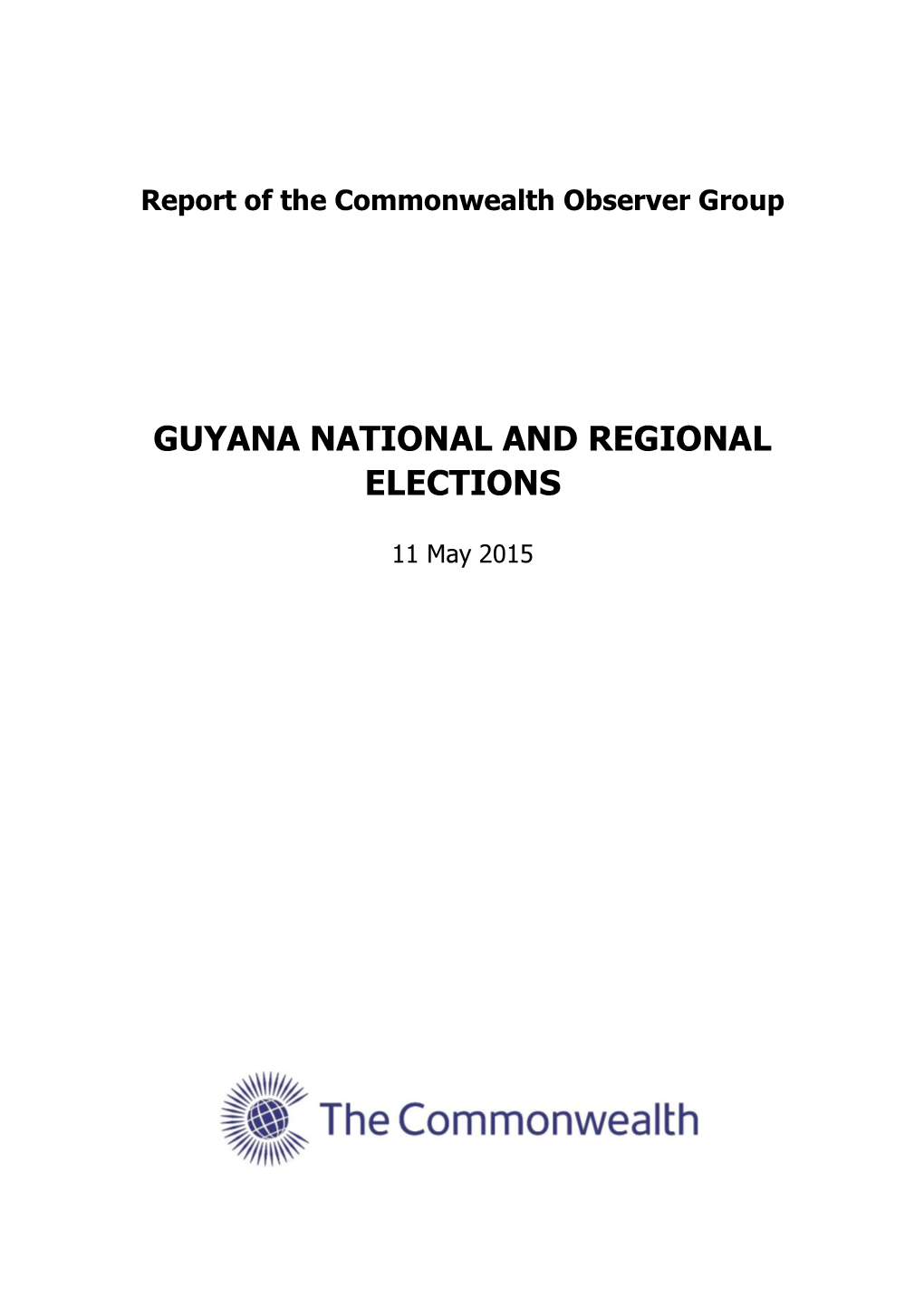 Guyana National and Regional Elections