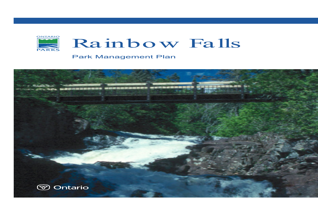 Rainbow Falls Park Management Plan
