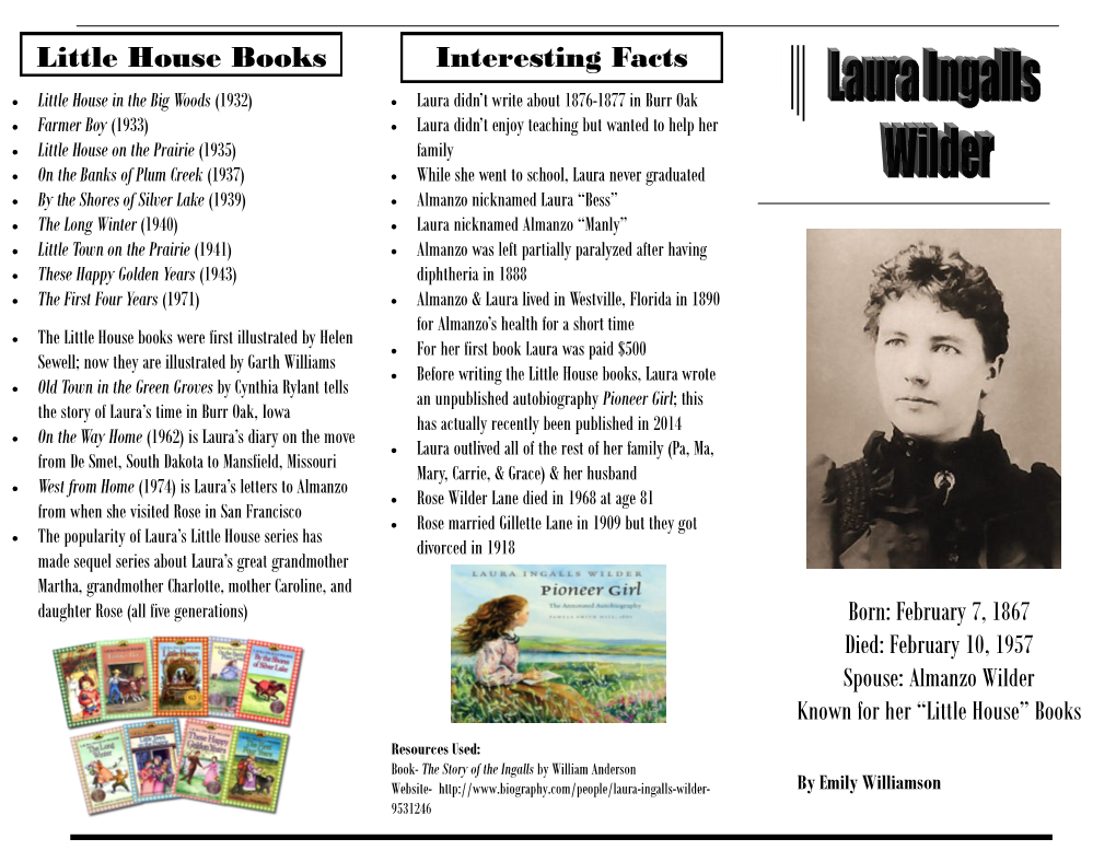Little House Books Interesting Facts