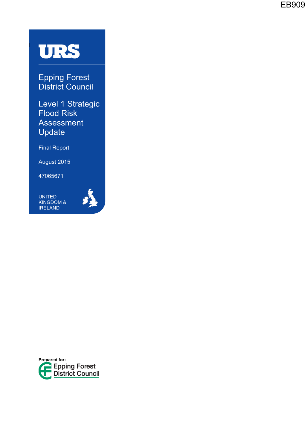 Epping Forest District Council Level 1 Strategic Flood Risk Assessment