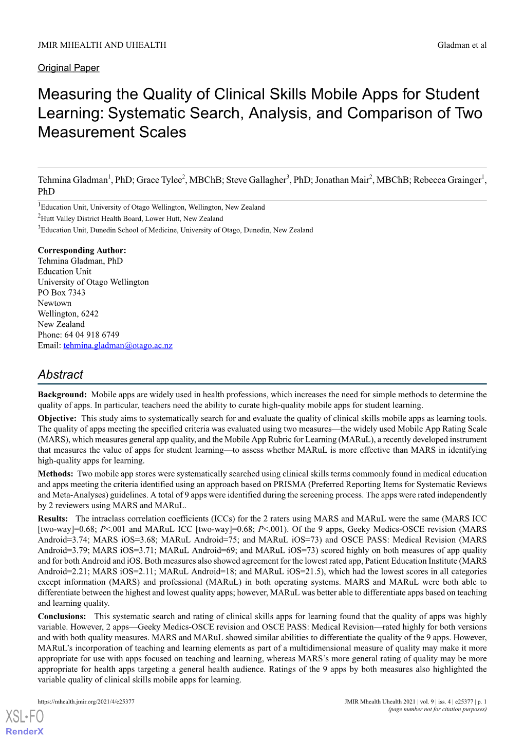 Measuring the Quality of Clinical Skills Mobile Apps for Student Learning: Systematic Search, Analysis, and Comparison of Two Measurement Scales