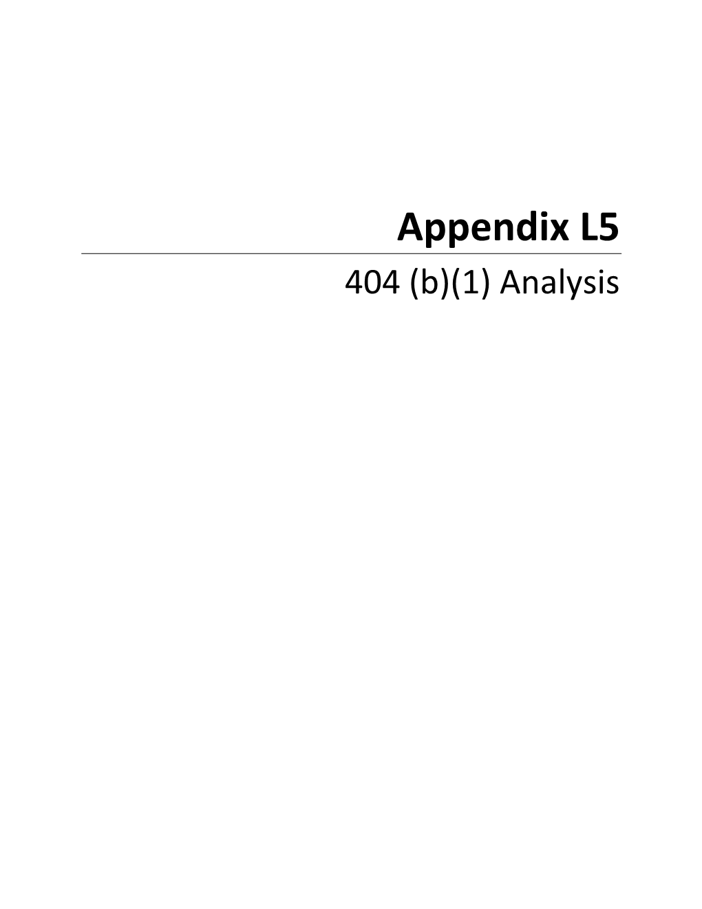 Appendix L5 404 (B)(1) Analysis
