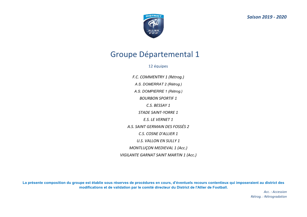 Groupe Départemental 1