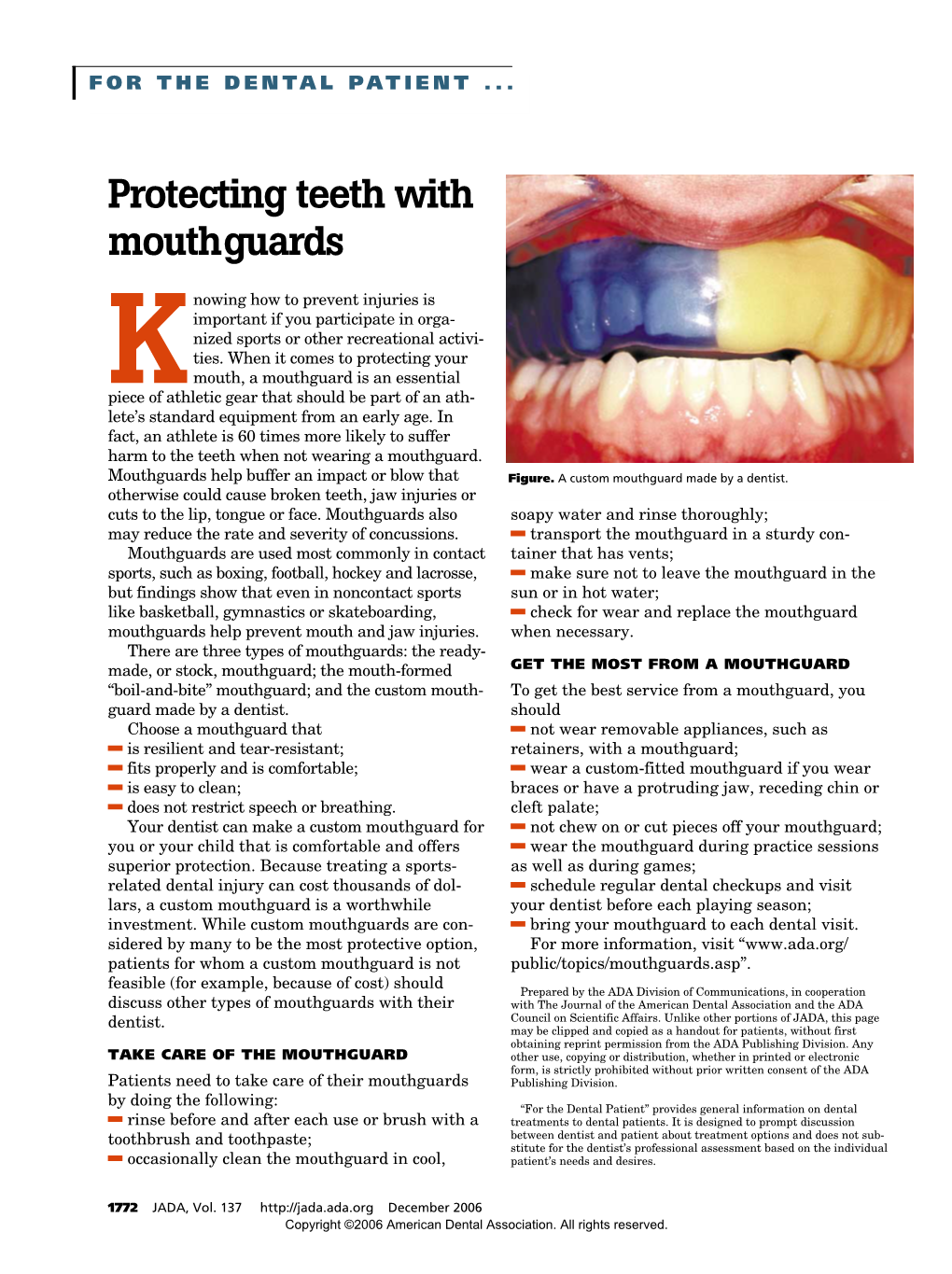 Protecting Teeth with Mouthguards