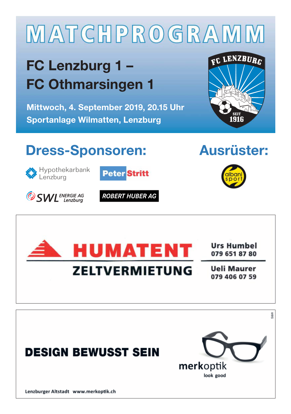 FC Othmarsingen 1 Dress-Sponsoren: Ausrüster