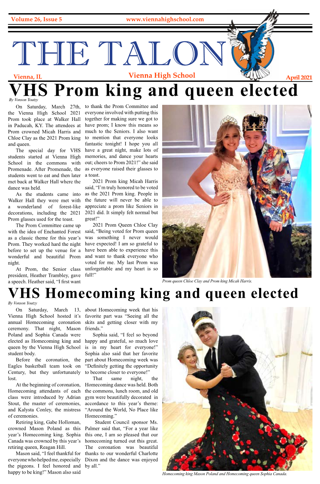 VHS Prom King and Queen Elected