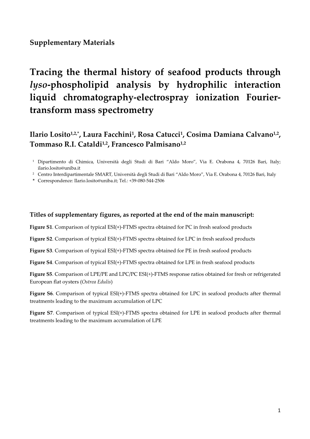 Tracing the Thermal History of Seafood Products Through Lyso-Phospholipid
