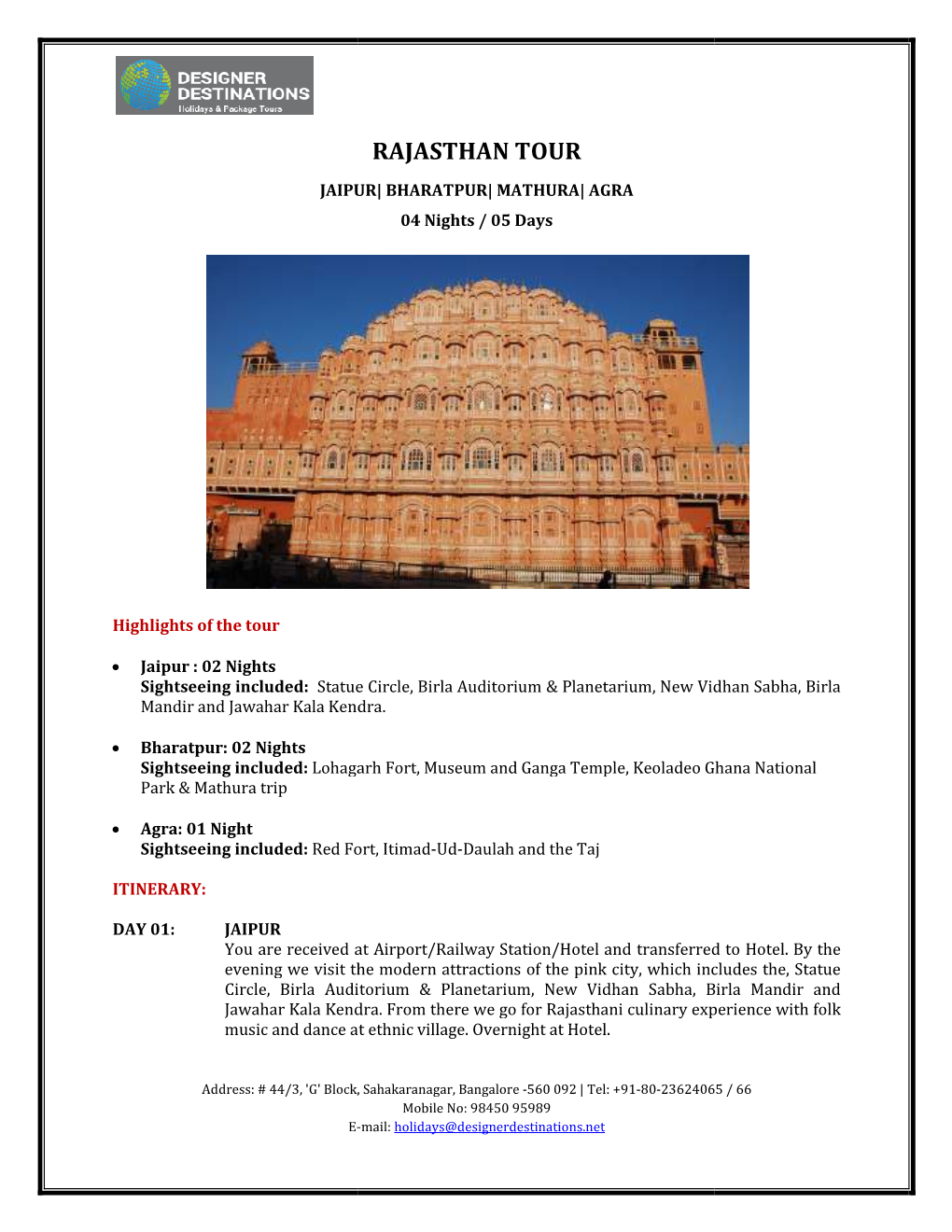 Rajasthan Tour