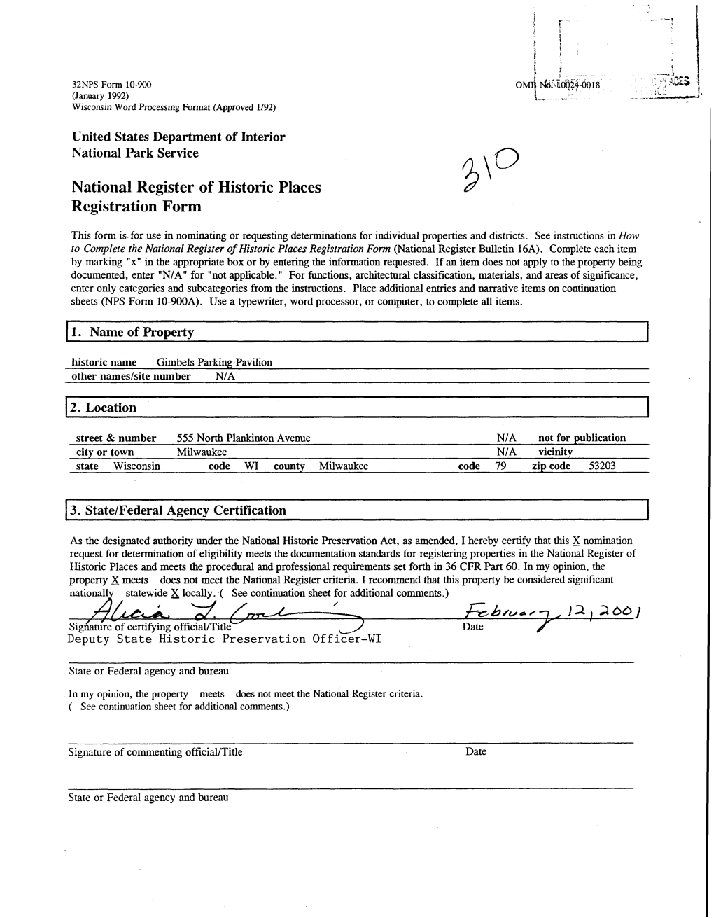 National Register of Historic Places Registration Form