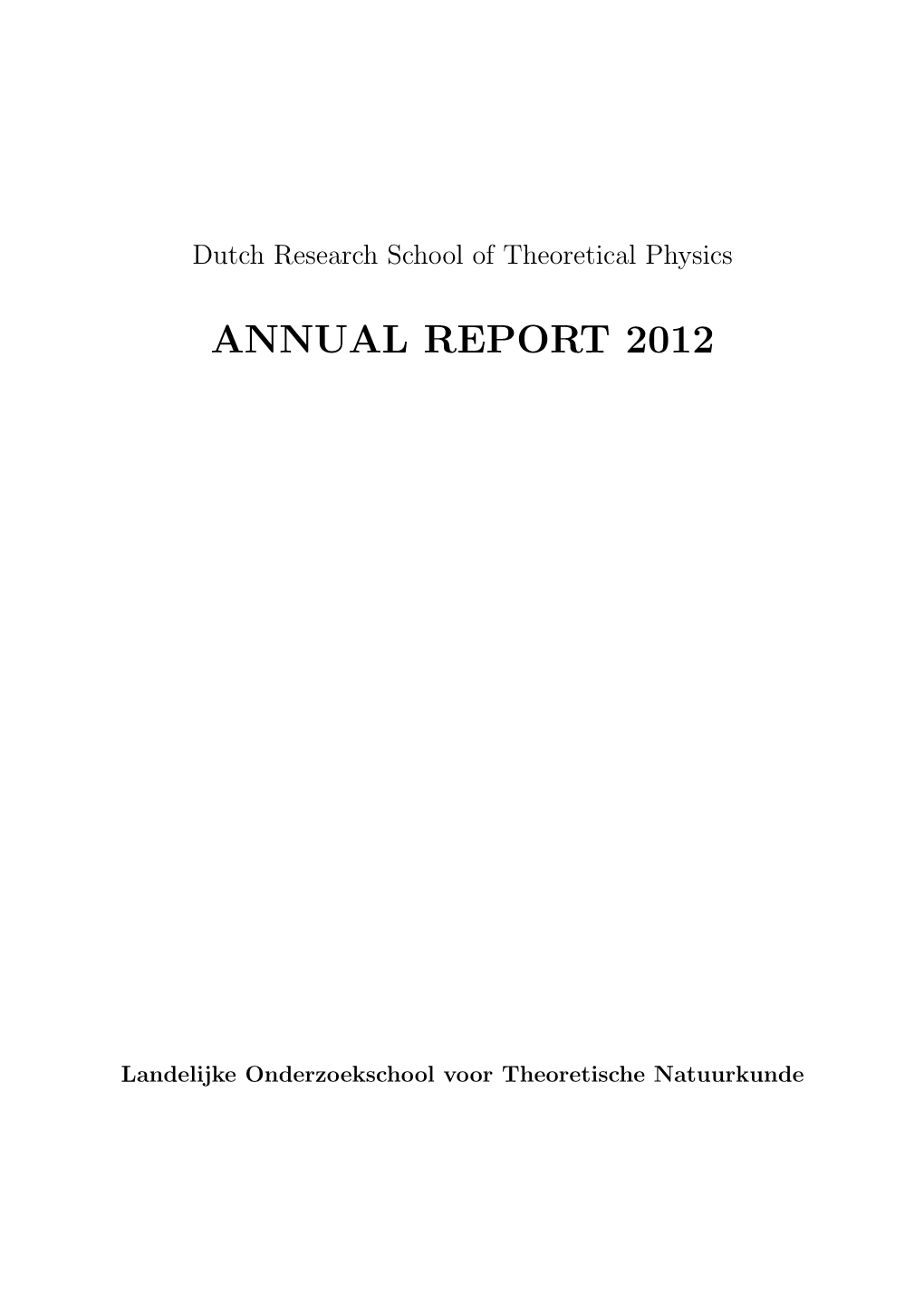 Annual Report 2012