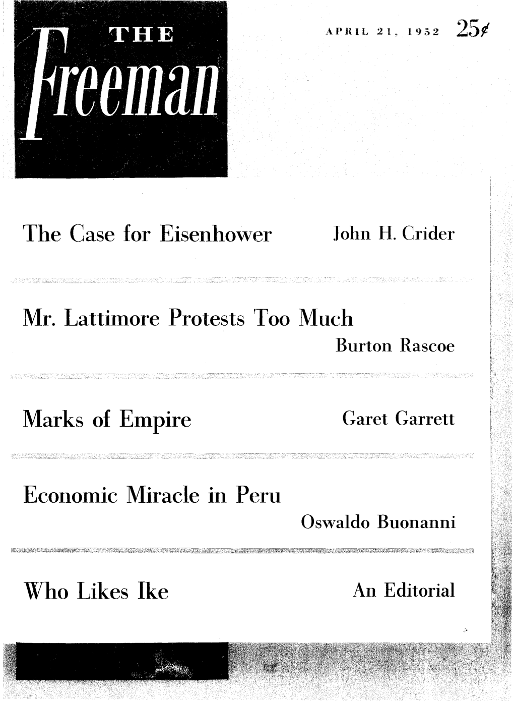 The Freeman April 1952