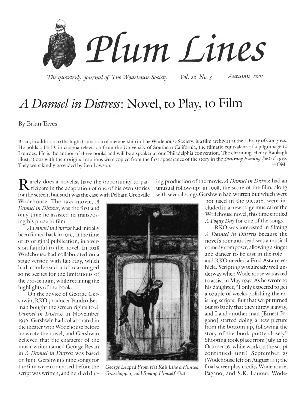 A Damsel in Distress : Novel, to Play, to Film