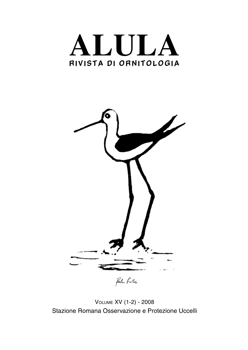 Alula Rivista Di Ornitologia