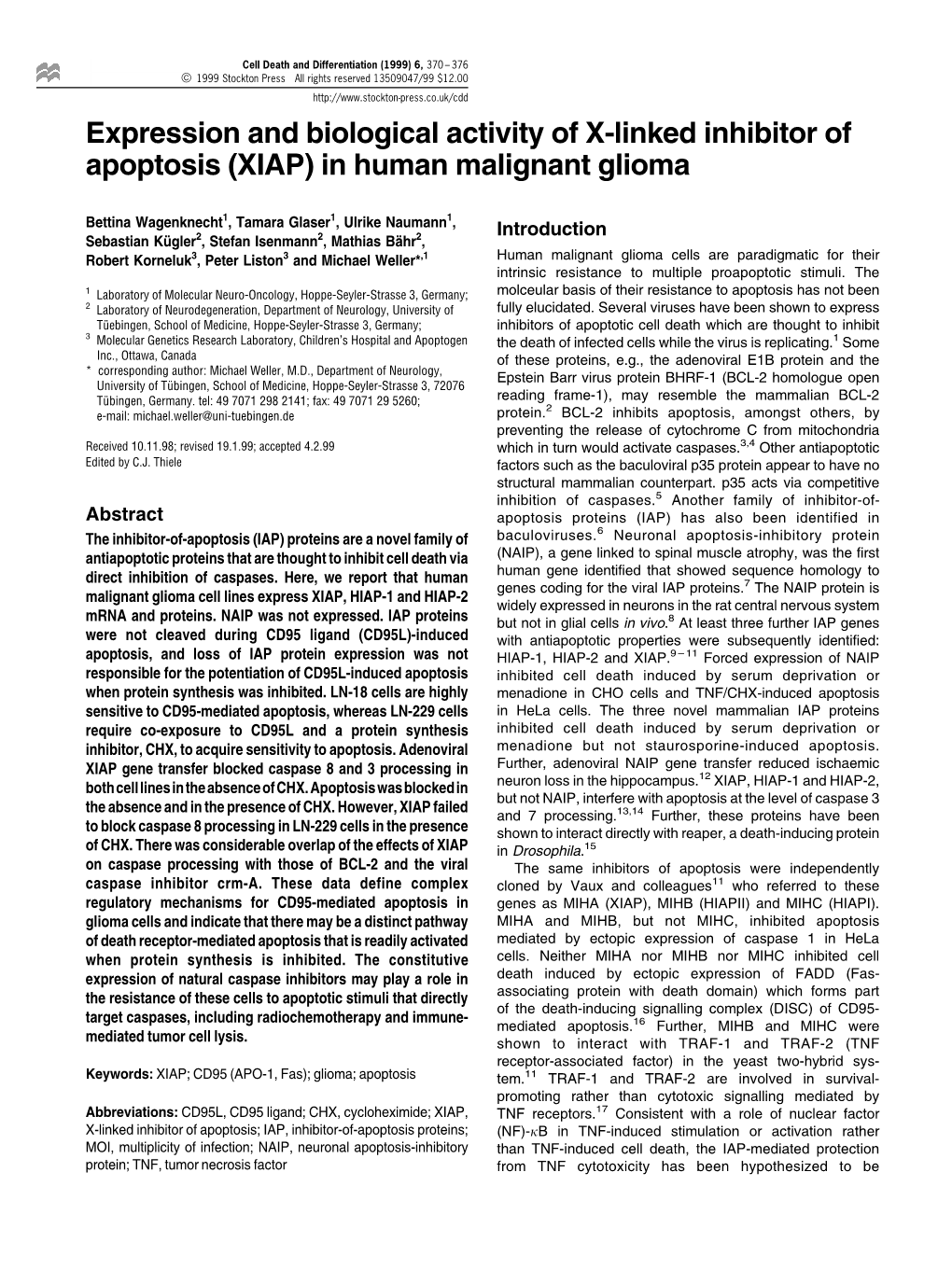 In Human Malignant Glioma